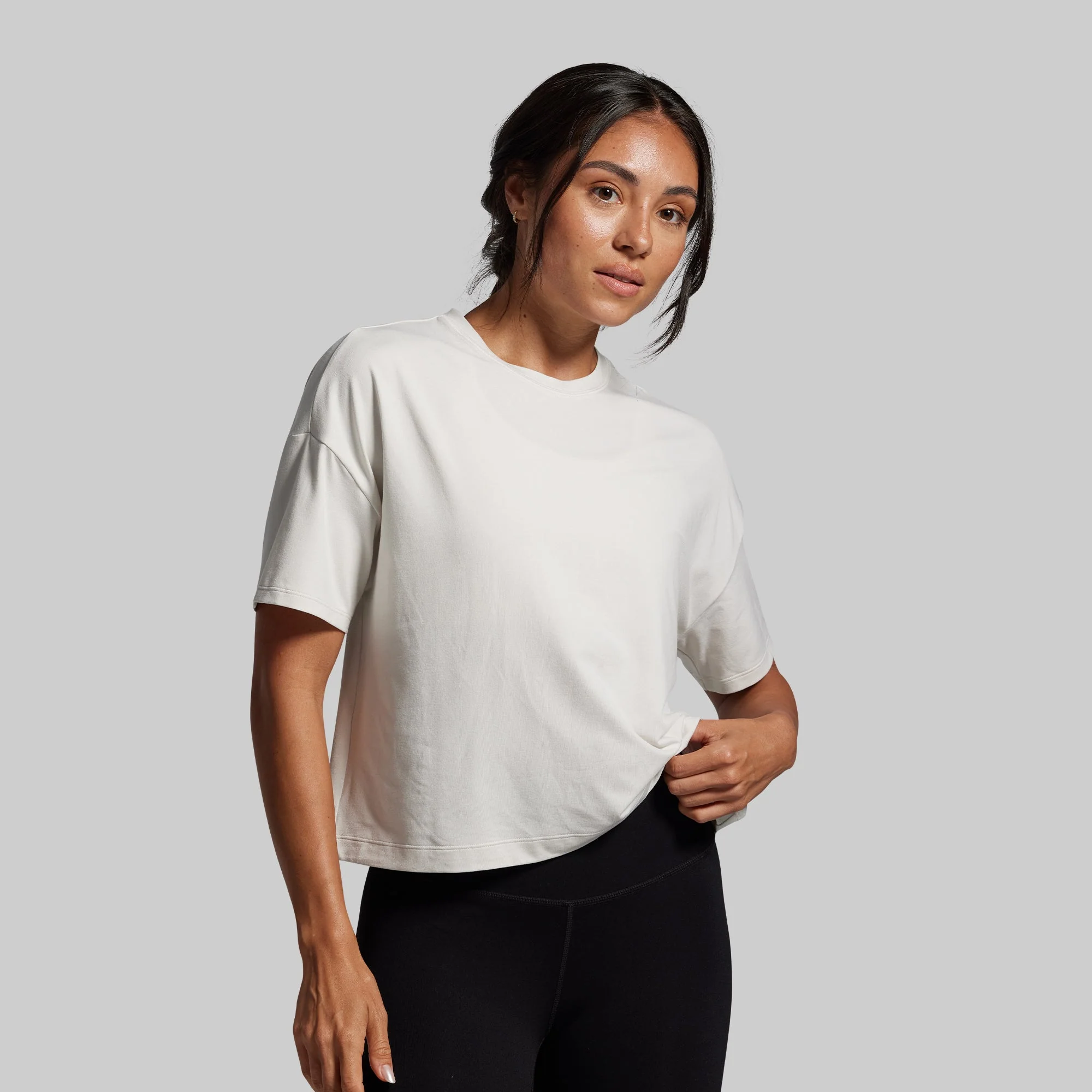 BP Premium Basic Crop Tee (White) - Image 3