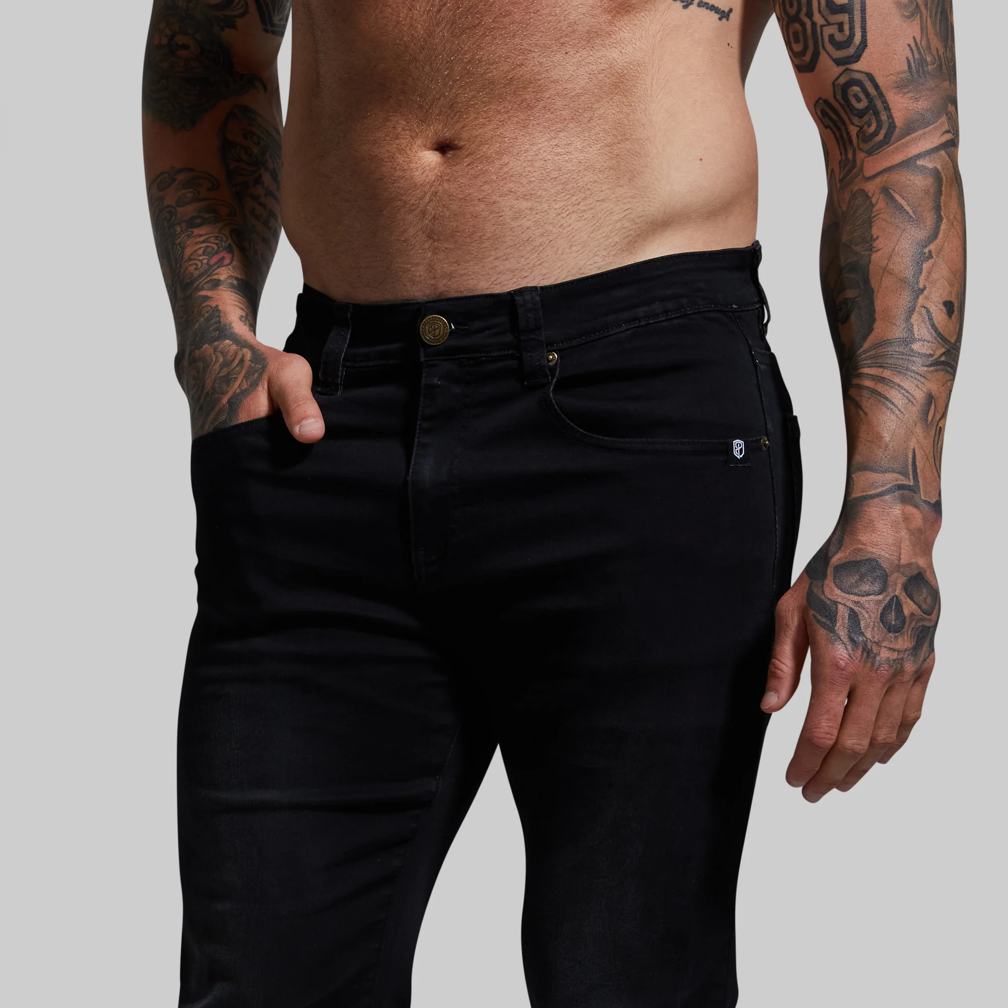 FLEX Stretchy Athletic Fit Jean (Black) - Image 3