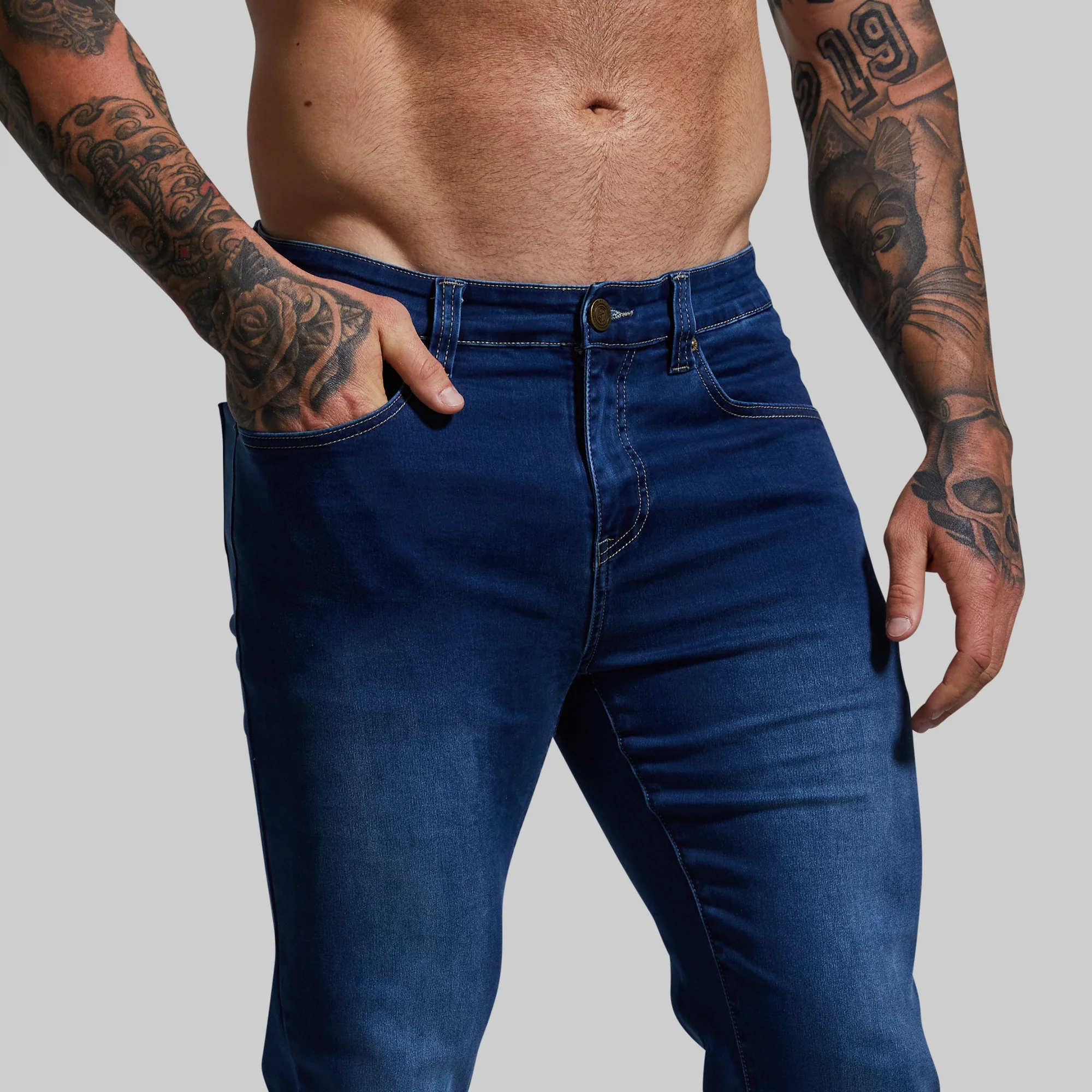 FLEX Stretchy Athletic Fit Jean (Dark Wash) - Image 3