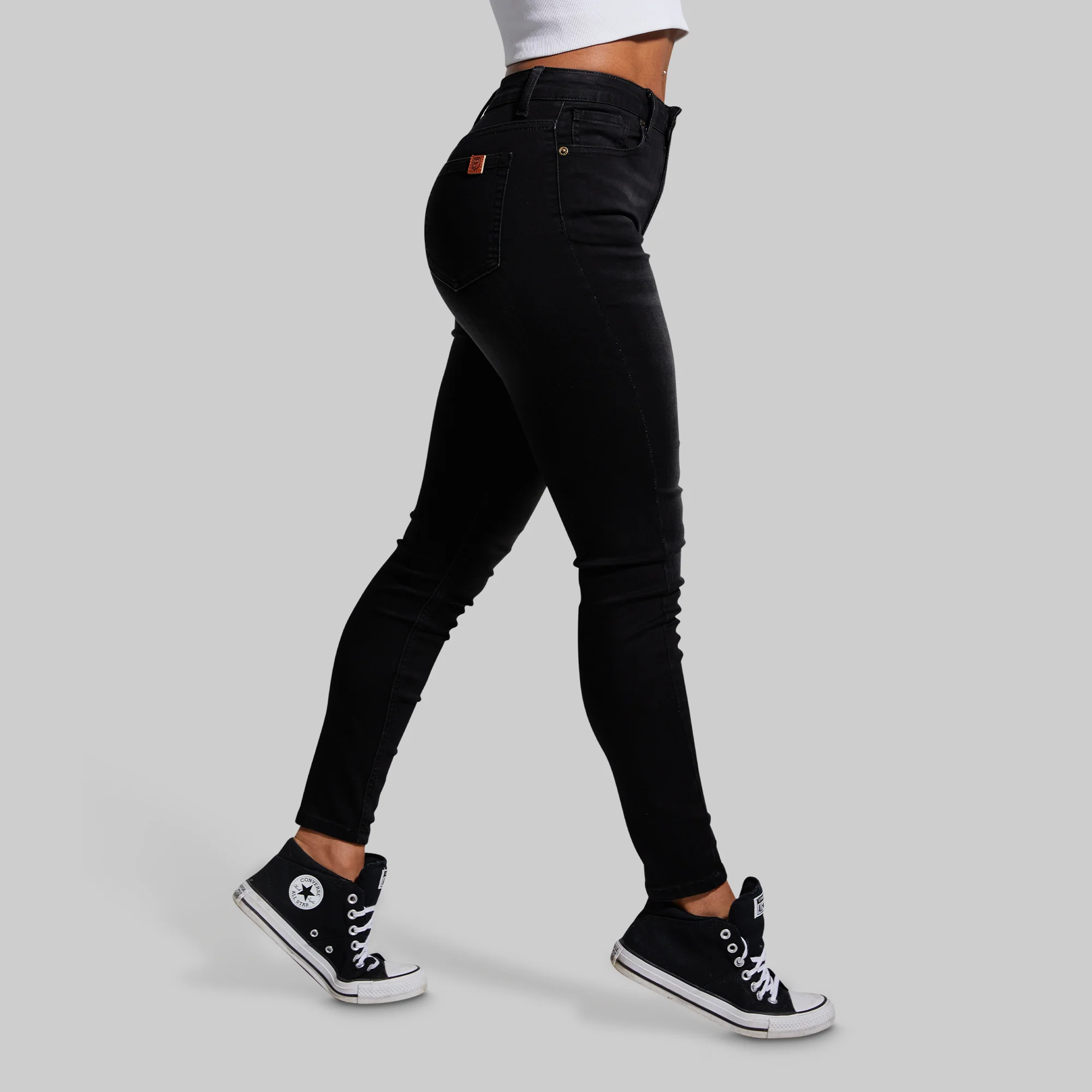 FLEX Stretchy High-Rise Skinny Jean (Black) - Image 3
