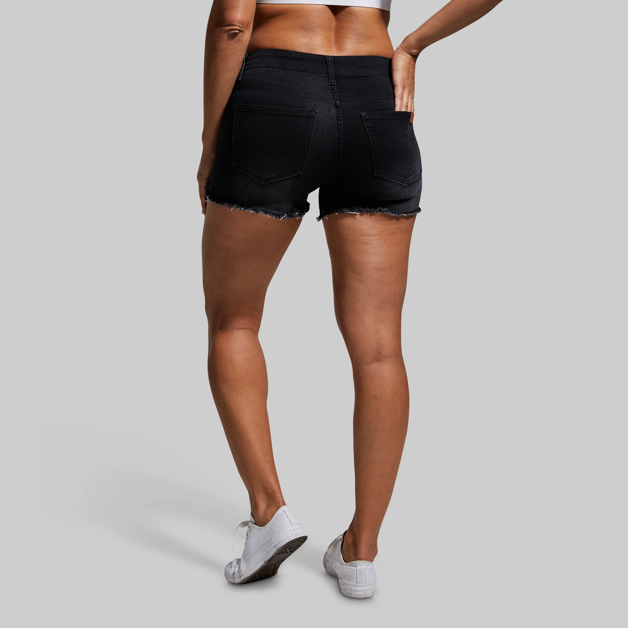 FLEX Stretchy Jean Short (Black Denim) - Image 4
