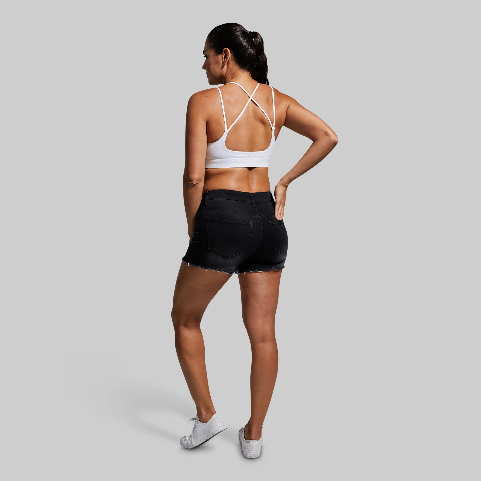 FLEX Stretchy Jean Short (Black Denim) - Image 5