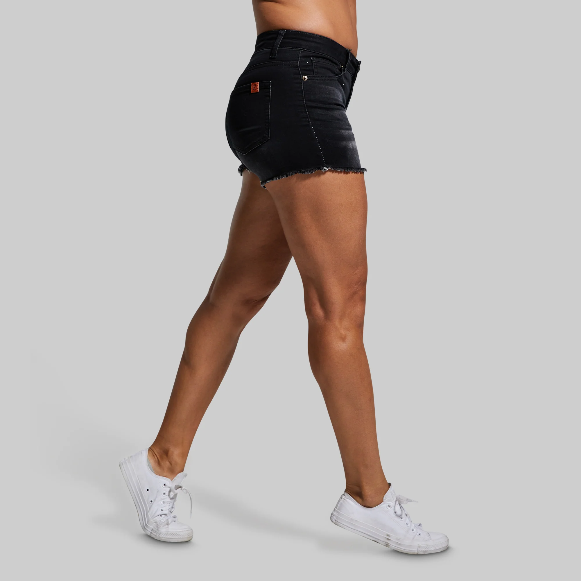 FLEX Stretchy Jean Short (Black Denim) - Image 6