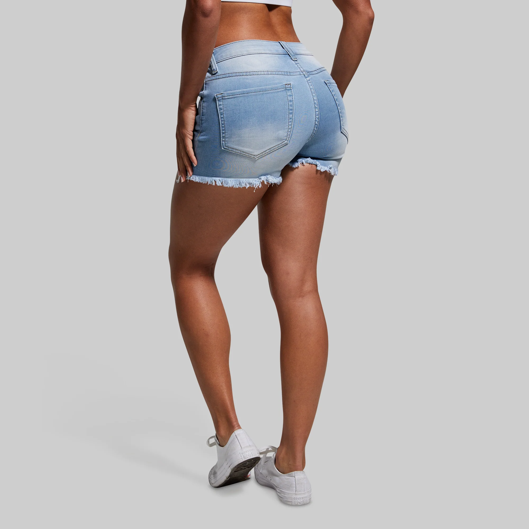 FLEX Stretchy Jean Short (Light Wash) - Image 4