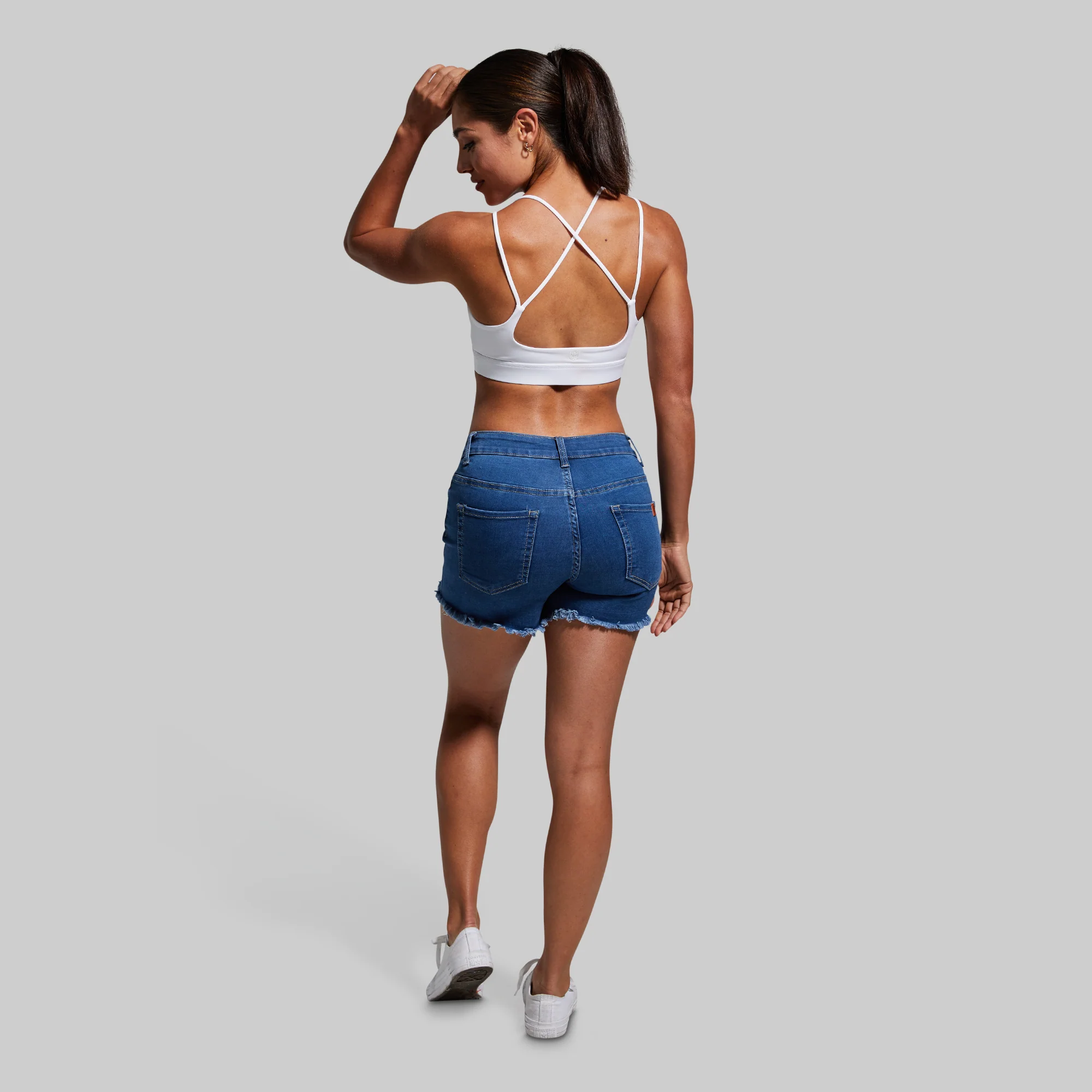 FLEX Stretchy Jean Short (Mid Wash) - Image 4