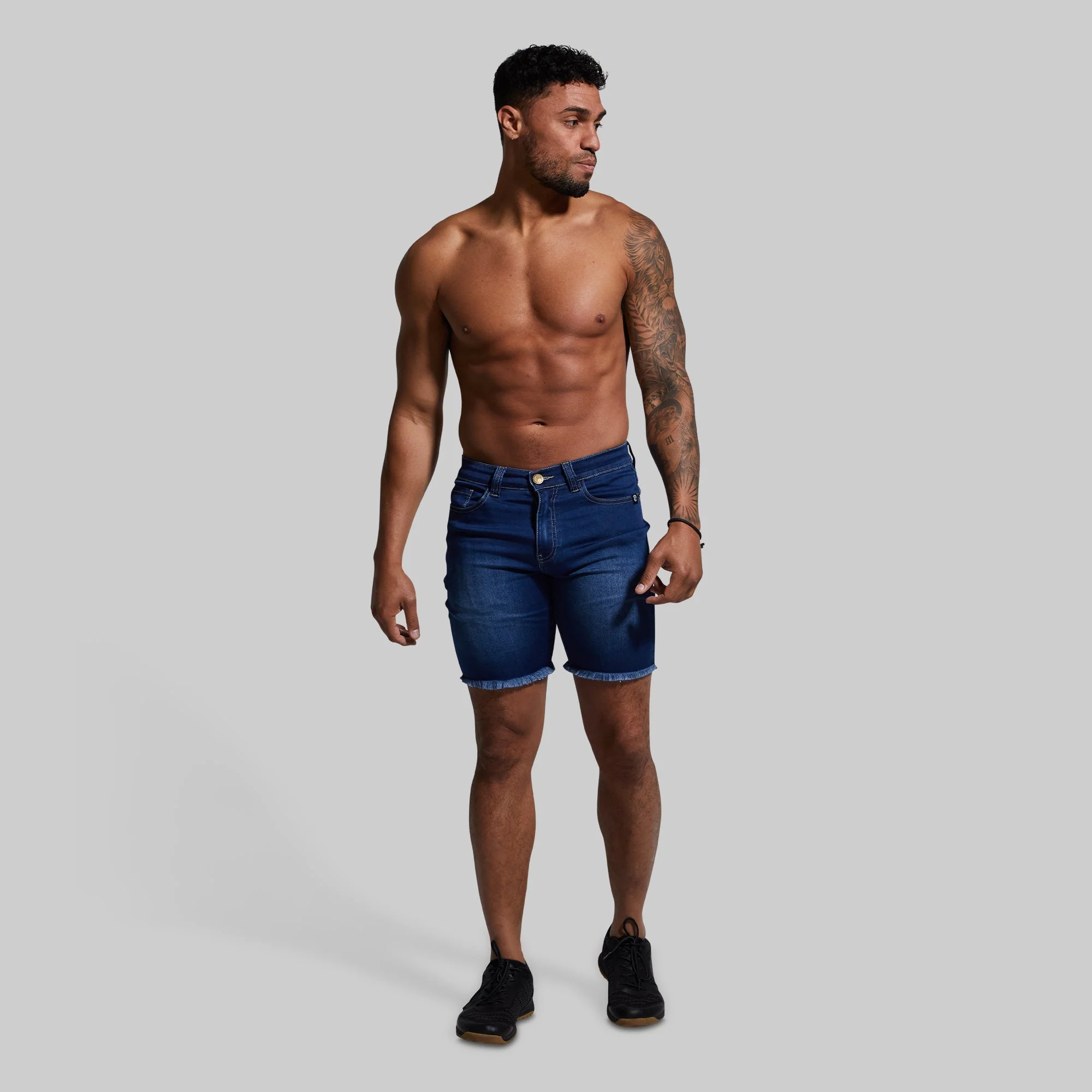 FLEX Stretchy Jort 7" (Dark Wash) - Image 5