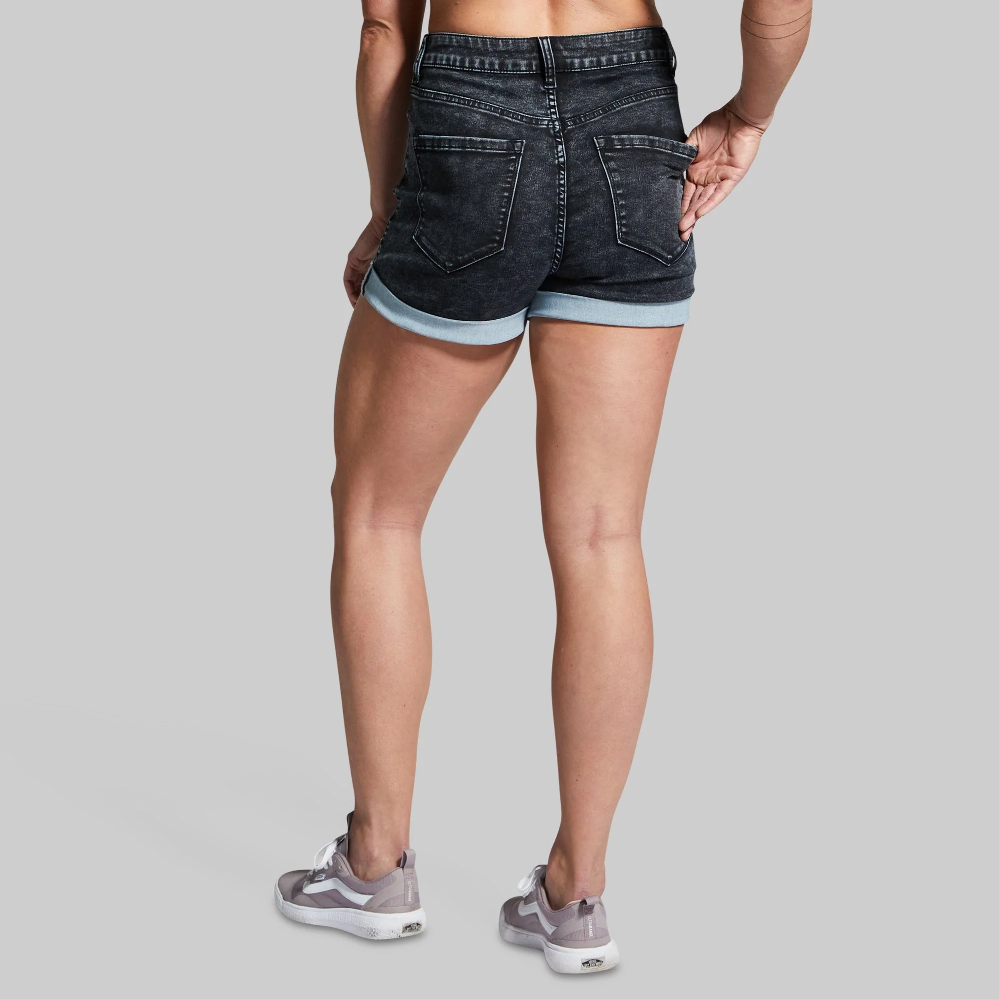 FLEX Stretchy Mom Jean Short (Black) - Image 3