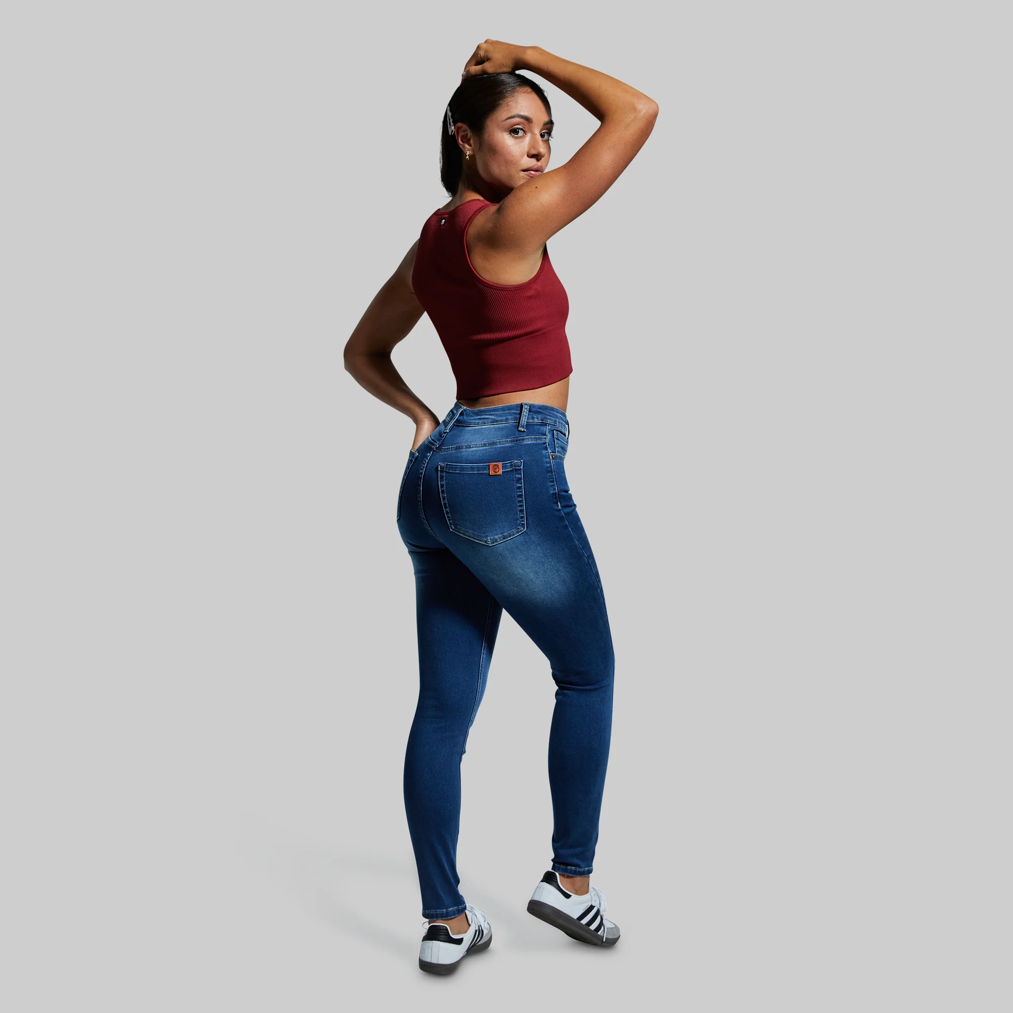 FLEX Stretchy High-Rise Skinny Jean (Dark Wash) - Image 4