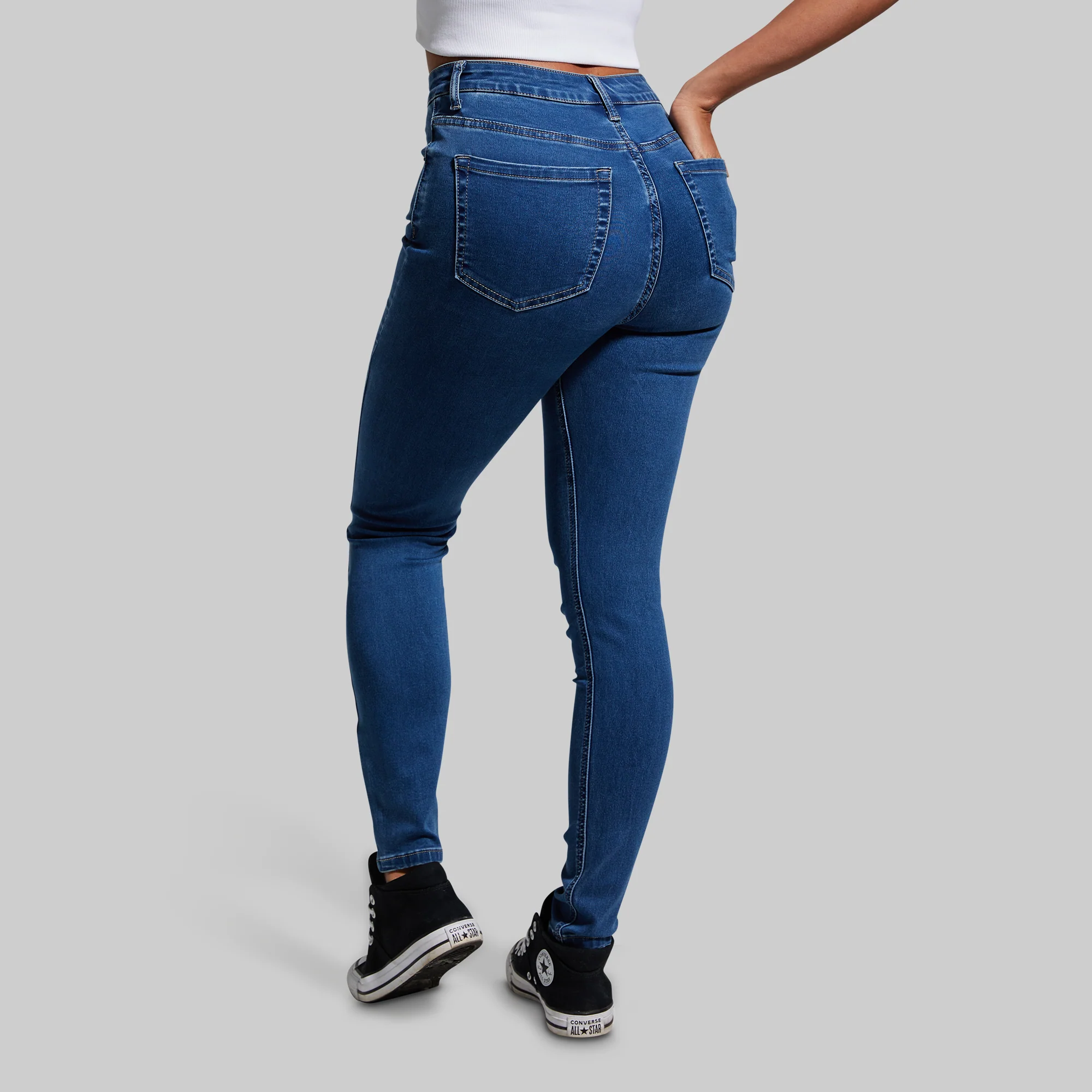 FLEX Stretchy High-Rise Skinny Jean (Mid Wash) - Image 4
