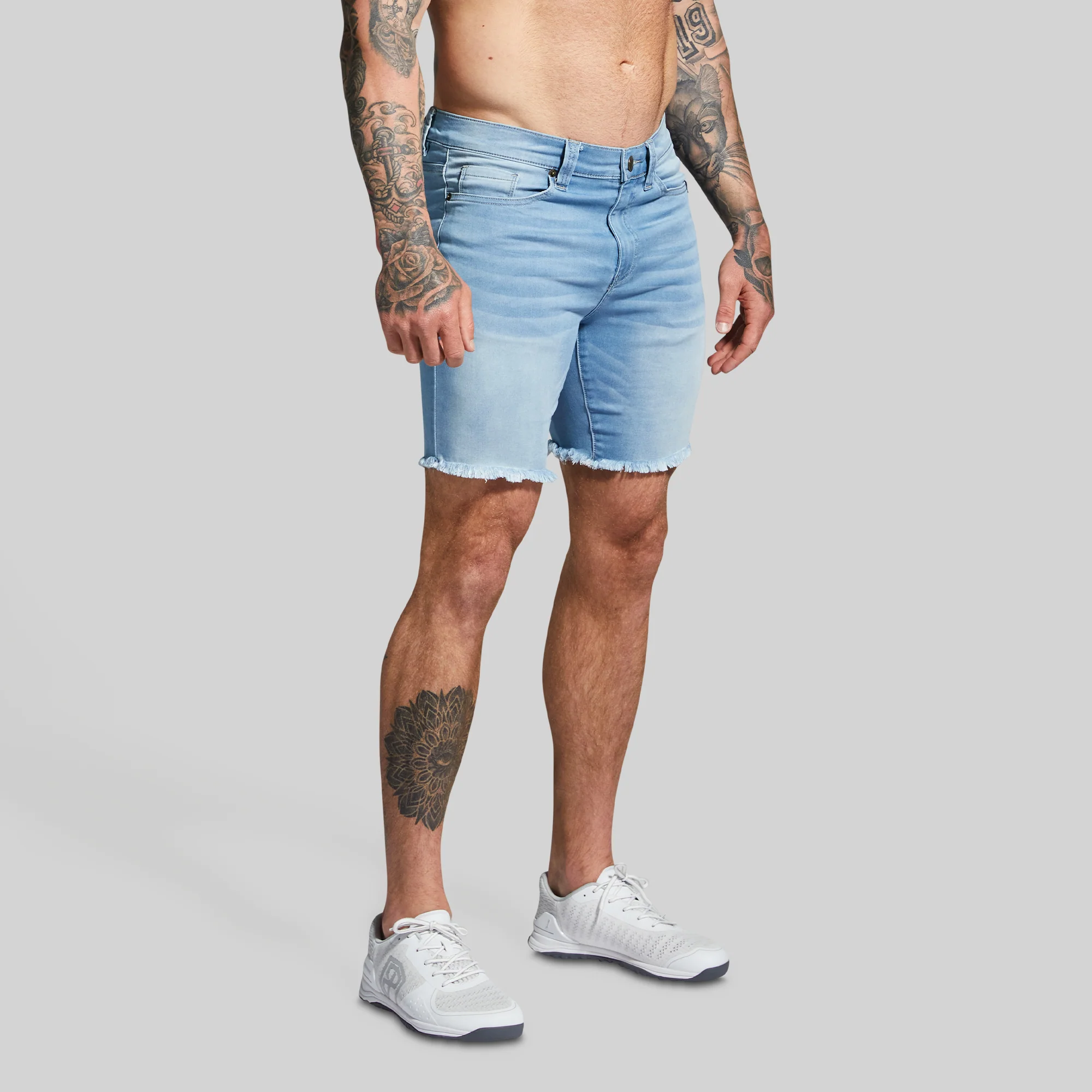 FLEX Stretchy Jort 7" (Light Wash) - Image 3