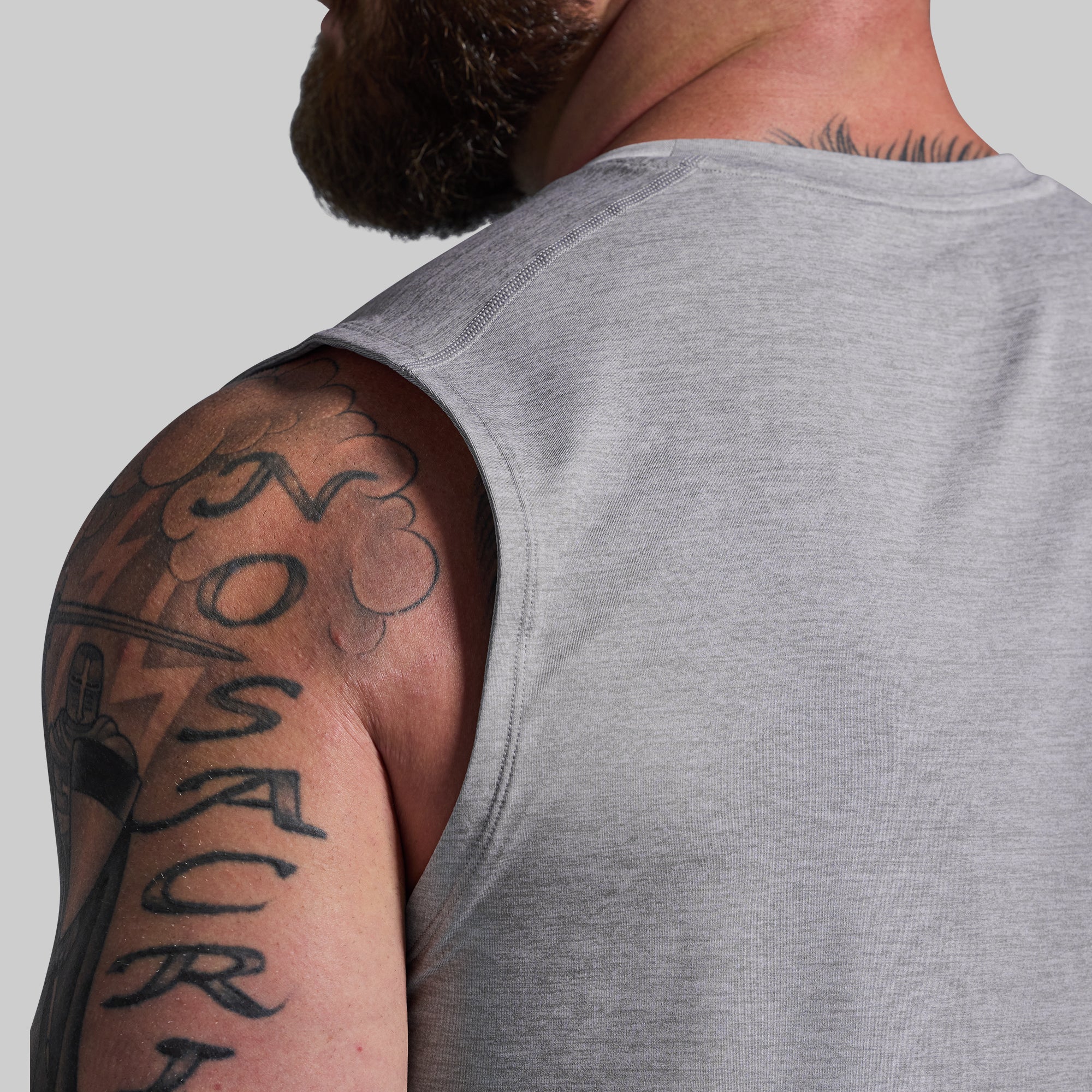 Training Muscle Tank (Light Heather Grey) - Image 4
